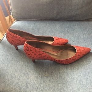 TALBOTS Red Kitten Heels
